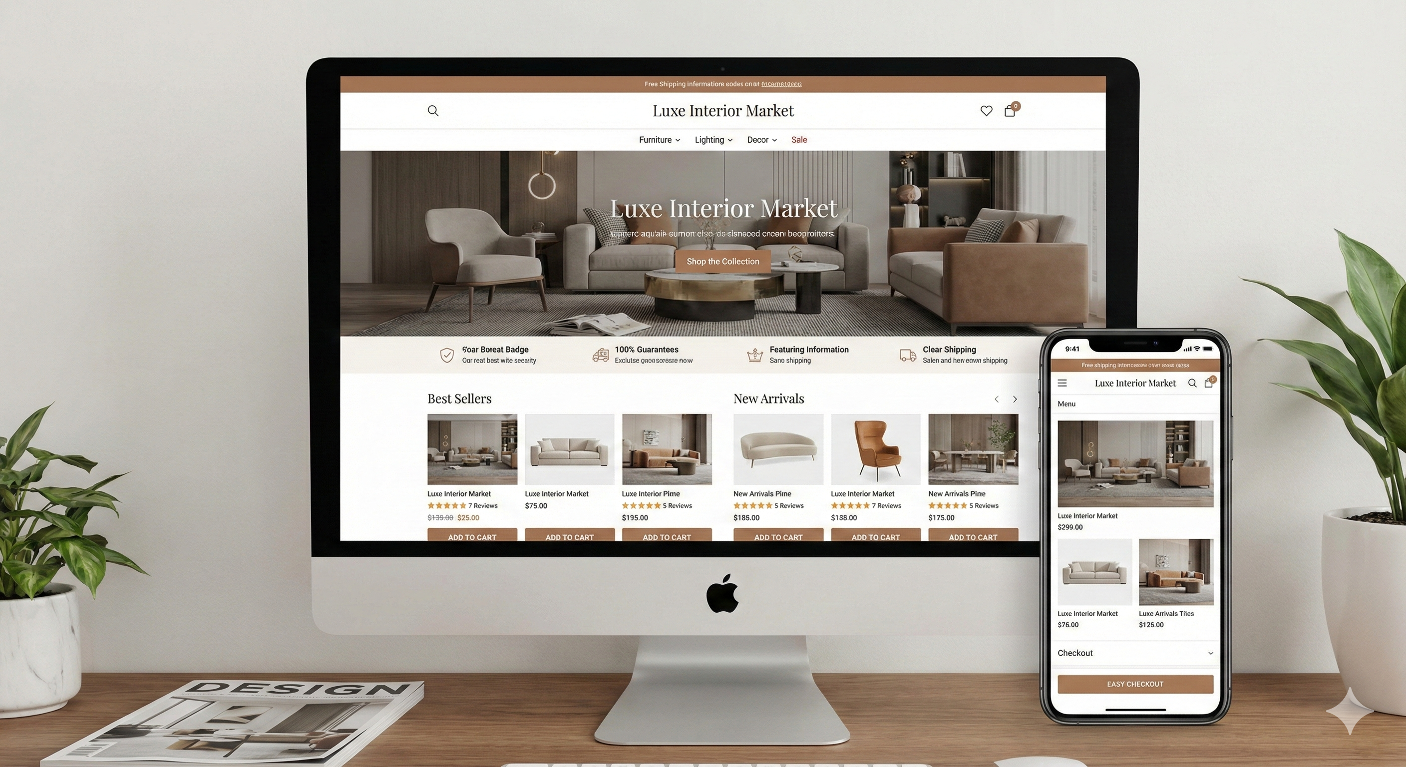 Luxe Interior Market Web Design